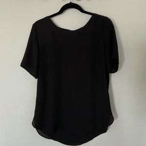 Banana Republic Black Short Sleeve Tunic Top M